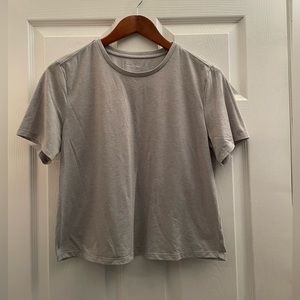 Outdoor Voices light gray cropped tee size Medium